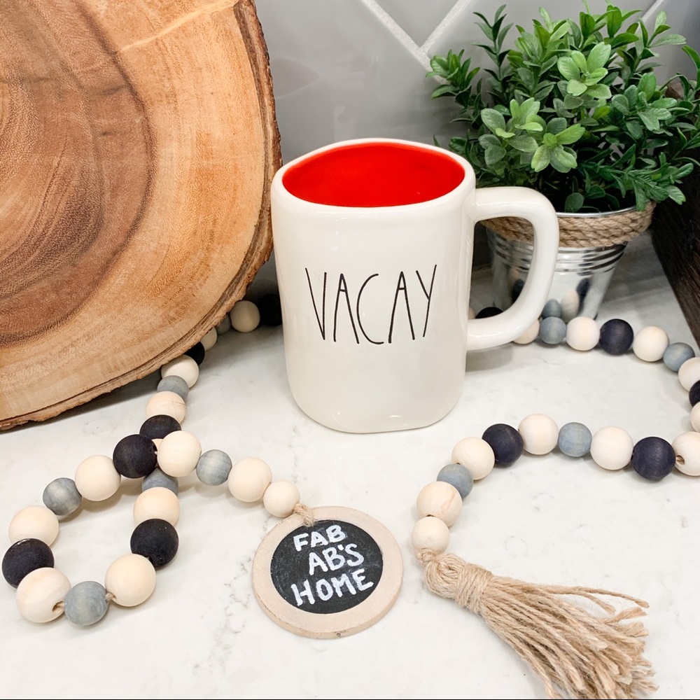 Rae Dunn VACAY Red Ceramic Coffee Mug